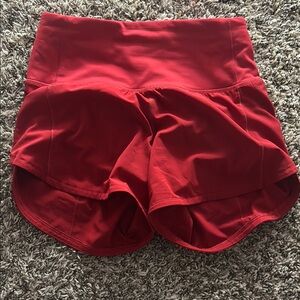 Lululemon Athletica Red Athletic Shorts Lightweight Moisture-Wicking